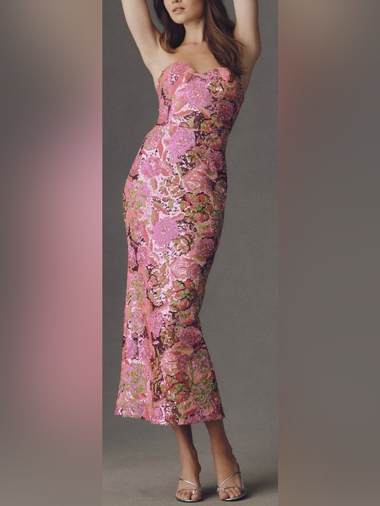 Helsi Dresses & Skirts - NEW Helsi Monique Strapless Sweetheart Sequin Maxi Dress Sz XS